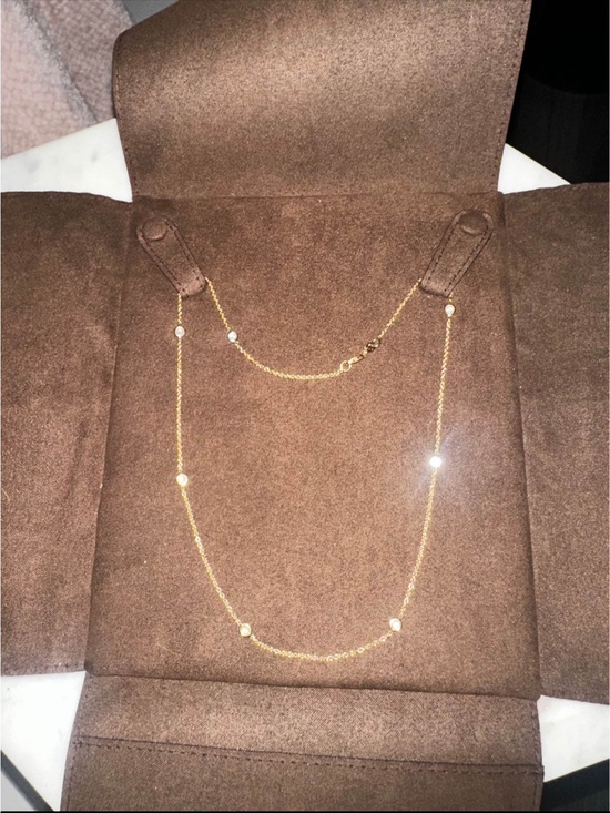 Roberto Coin Jewelry - Roberto Coin Gold Station Necklace with White Accents